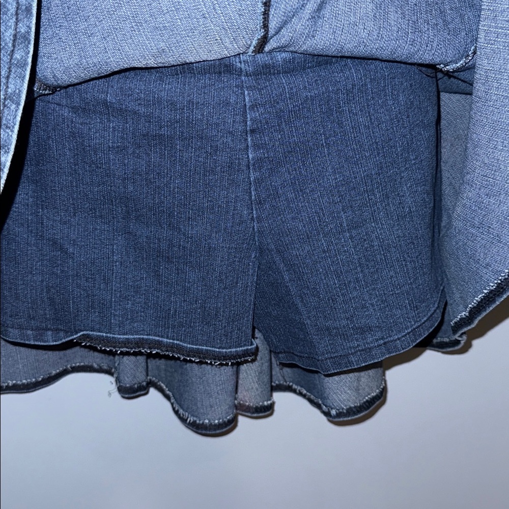 Denim Skort with Flared Hem - Size Unknown - Picture 7 of 7